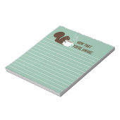 Eichhörnchen Kaffee Lover mit benutzerdefinierbare Notizblock (Rotiert)