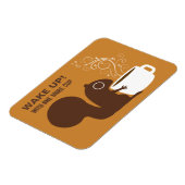 Eichhörnchen-Kaffee Lover Weckte auf | Benutzerdef Magnet (Linke Seite)