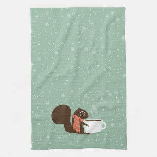 Eichhörnchen Kaffee Lover Woodland Winterurlaub Küchentuch