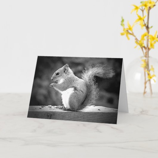 Eichhörnchen Karte (Gelbe Blume)