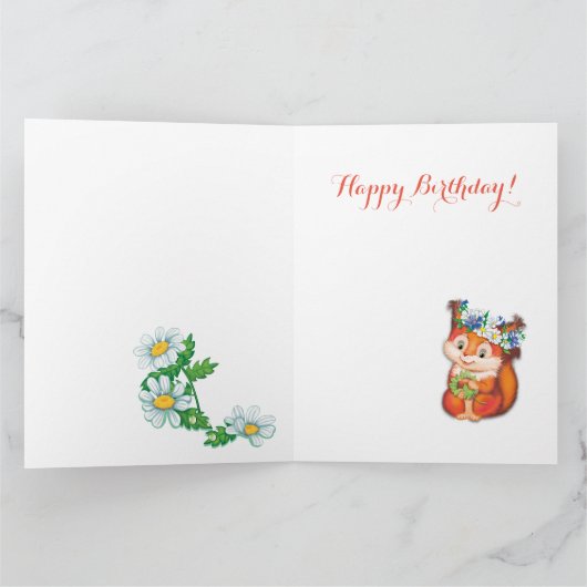 Eichhörnchen Karte (Innenseite)