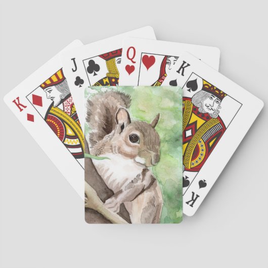 Eichhörnchen Karten spielen Rummy Poker Spielkarten (Rückseite)