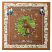 Eichhörnchen - Keramik Ansammlung Fliese (Vorderseite)