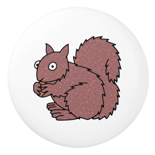 Eichhörnchen Keramikknauf (Vorderseite)