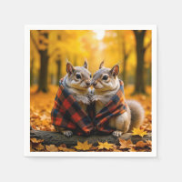 Eichhörnchen knurren unter einer Karierten Decke