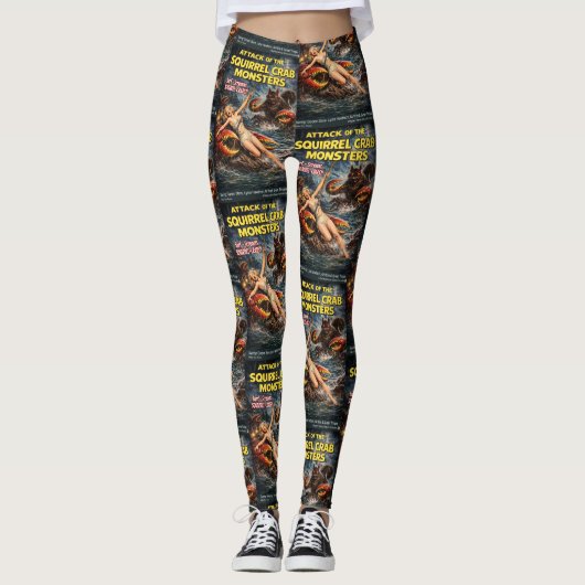 Eichhörnchen-Krabben-Monster Leggings (Vorderseite)