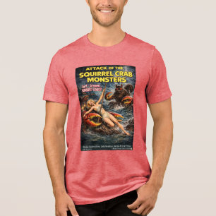 Eichhörnchen-Krebs-Monster Tri-Blend Shirt