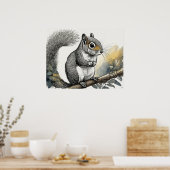 Eichhörnchen - Kunstdrucken Poster (Küche)