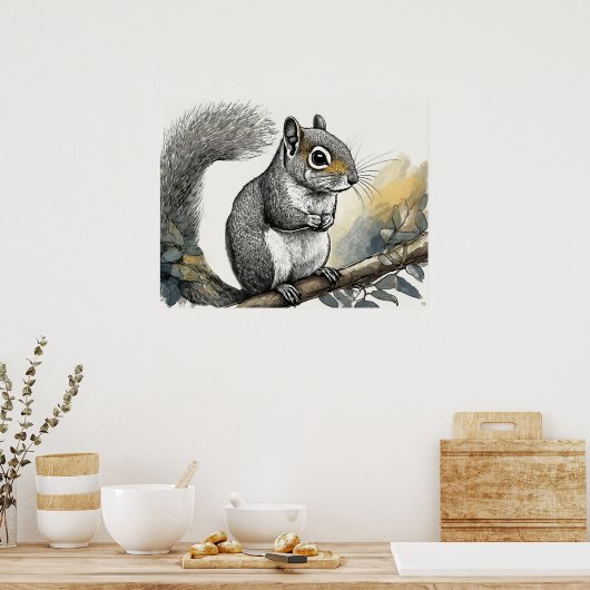 Eichhörnchen - Kunstdrucken Poster (Küche)