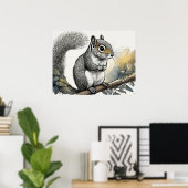 Eichhörnchen - Kunstdrucken Poster (Heimbüro)