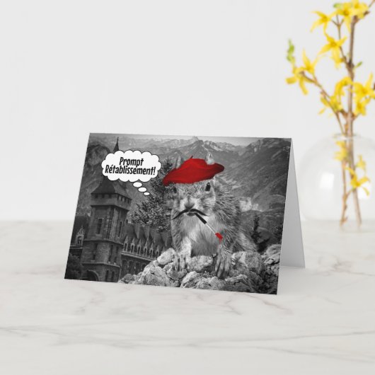 Eichhörnchen-Künstlerin wird gut Karte (Gelbe Blume)