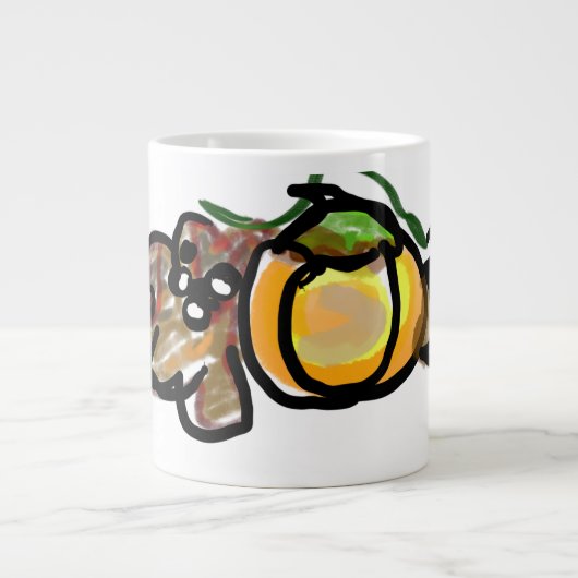 Eichhörnchen-Kürbisse  Jumbo-Tasse (Vorderseite)