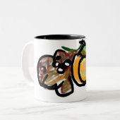 Eichhörnchen-Kürbisse  Zweifarbige Tasse (Vorderseite Links)