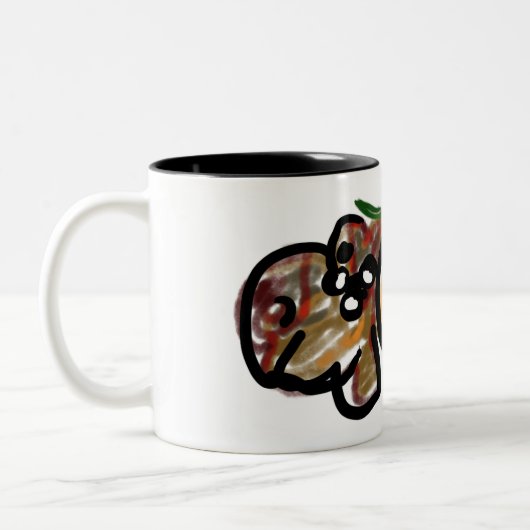 Eichhörnchen-Kürbisse  Zweifarbige Tasse (Links)
