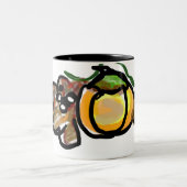 Eichhörnchen-Kürbisse  Zweifarbige Tasse (Mittel)