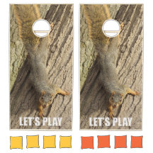 Eichhörnchen Lass uns Cornhole-Set spielen