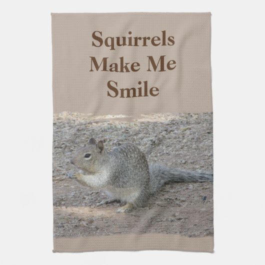 Eichhörnchen lassen mich ein kleines Waldtier läch Geschirrtuch (Vertikal)
