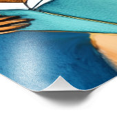 Eichhörnchen Lesen eines Buches Fotodruck (Ecke)