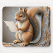 Eichhörnchen Lesen eines Papiers Mousepad (Vorne)