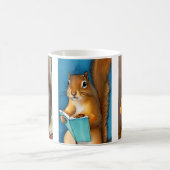 Eichhörnchen Lesen von Büchern Aquarellbilder Kaffeetasse (Mittel)