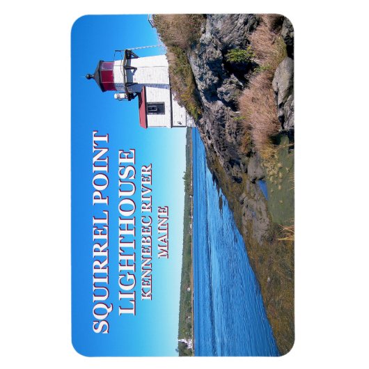 Eichhörnchen Leuchtturm Maine Flexi Magnet (Vertikal)