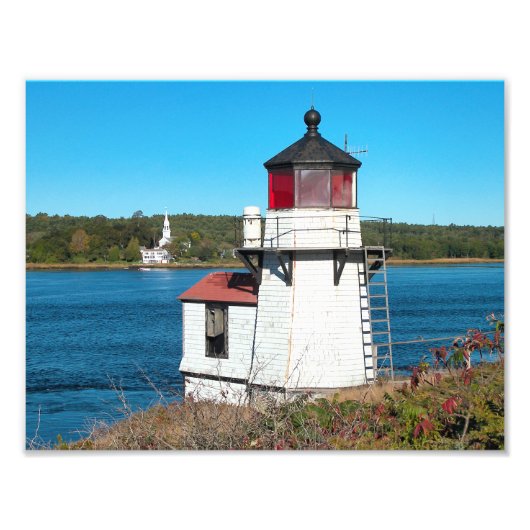 Eichhörnchen Leuchtturm, Maine Foto Print (Vorne)