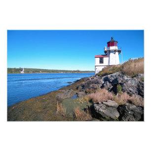 Eichhörnchen Leuchtturm, Maine Foto Print