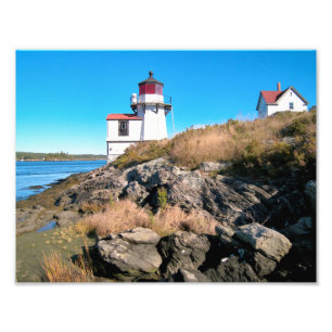Eichhörnchen Leuchtturm, Maine Foto Print