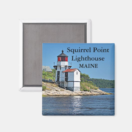 Eichhörnchen Leuchtturm, Maine Magnet (Vorderseite/Rückseite)