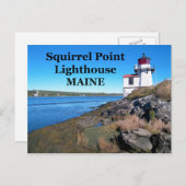 Eichhörnchen-Leuchtturm, Maine Postcard Postkarte (Vorne/Hinten)