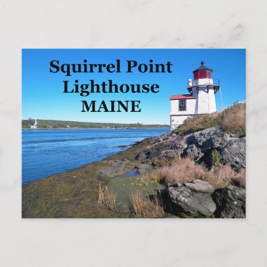 Eichhörnchen-Leuchtturm, Maine Postcard Postkarte (Vorderseite)
