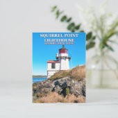Eichhörnchen-Leuchtturm, Maine-Postkarte Postkarte (Stehend Vorderseite)