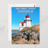 Eichhörnchen-Leuchtturm, Maine-Postkarte Postkarte (Vorne/Hinten)