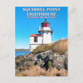 Eichhörnchen-Leuchtturm, Maine-Postkarte Postkarte (Vorderseite)