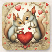 Eichhörnchen Liebe 1 Getränkeuntersetzer (Vorderseite)