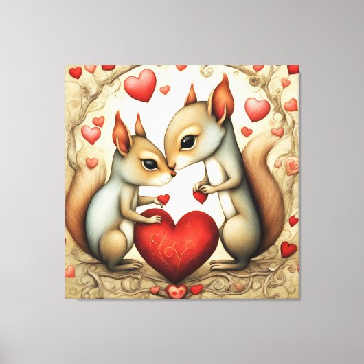 Eichhörnchen Liebe 1 Leinwanddruck (Vorderseite)