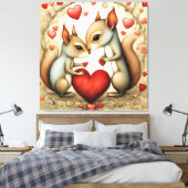 Eichhörnchen Liebe 1 Leinwanddruck (Insitu (Schlafzimmer))
