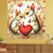Eichhörnchen Liebe 1 Leinwanddruck (Insitu (Wohnzimmer))
