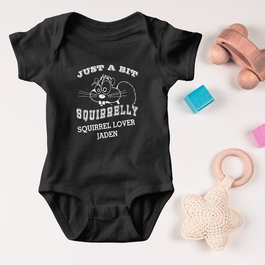 Eichhörnchen-Liebe Eichhörnchenweiße Art Name Baby Strampler