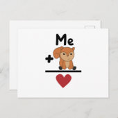 Eichhörnchen Liebe Gleichung Waldtiere Herz Postkarte (Vorne/Hinten)