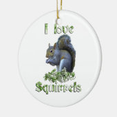 Eichhörnchen-Liebe Keramikornament (Links)