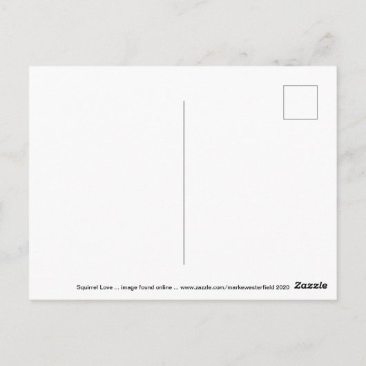 Eichhörnchen-Liebe Postkarte (Rückseite)