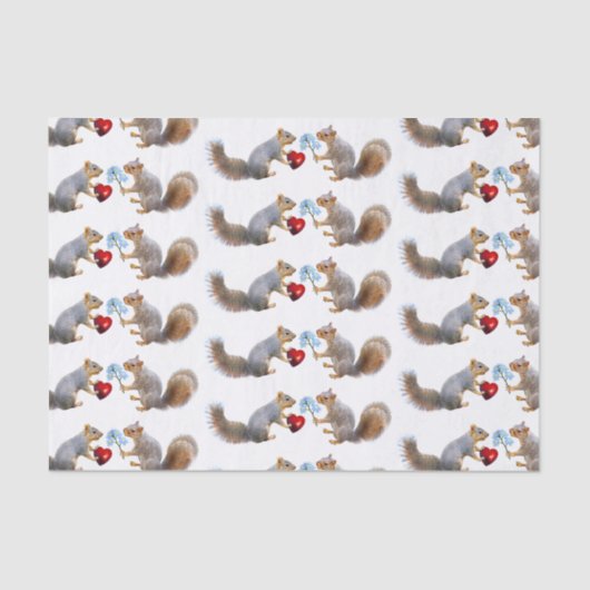 Eichhörnchen Liebe Tissue Paper Seidenpapier (Vorderseite)