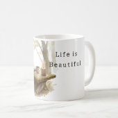 Eichhörnchen liest ein Buch Kaffeetasse (VorderseiteRechts)