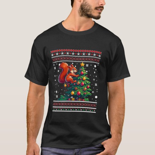 Eichhörnchen Light Ugge Christmas Snowman Weihnach T-Shirt (Vorderseite)