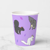 Eichhörnchen Lila Pappbecher (Rückseite)
