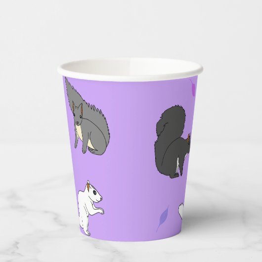 Eichhörnchen Lila Pappbecher (Links)