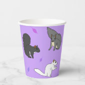 Eichhörnchen Lila Pappbecher (Vorderseite)