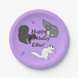 Eichhörnchen Lila Pappteller