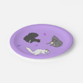 Eichhörnchen Lila Pappteller (Schrägansicht)